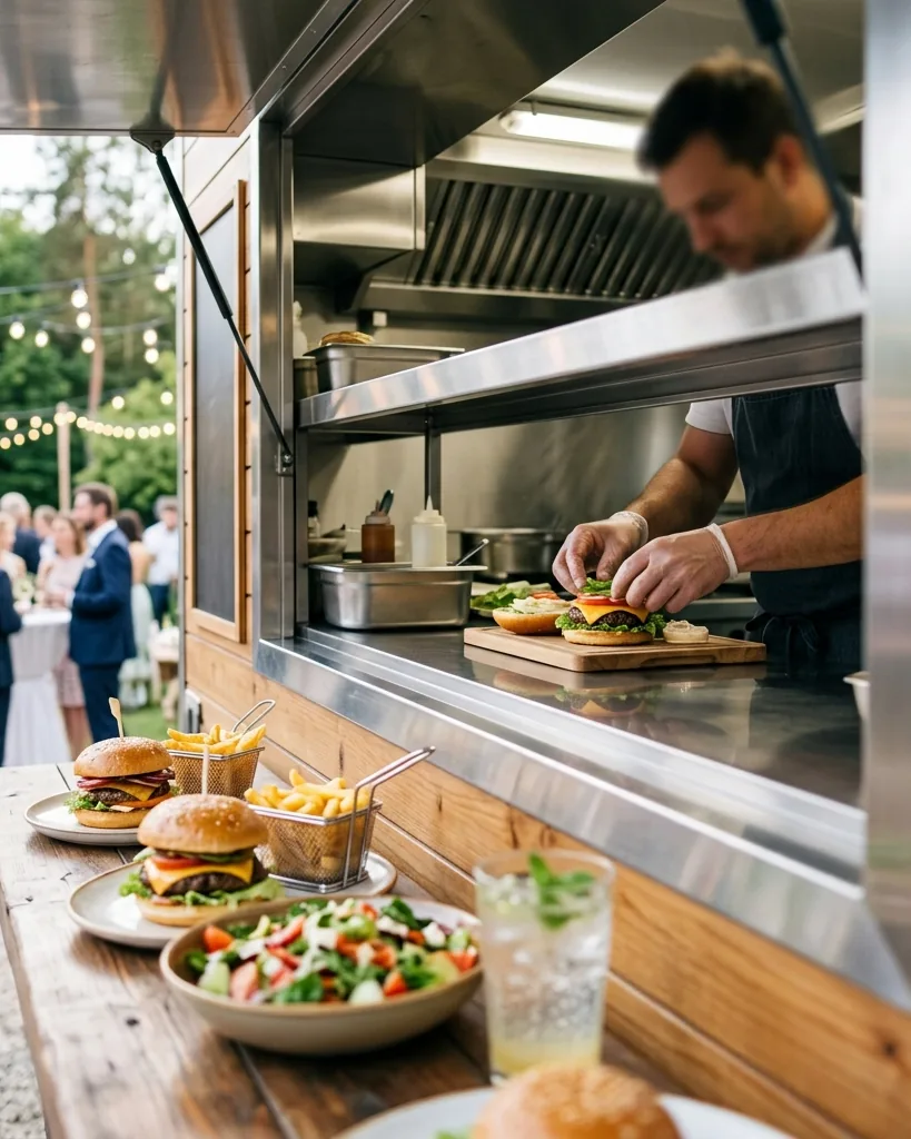Close-up illustrating renting a food truck for an event