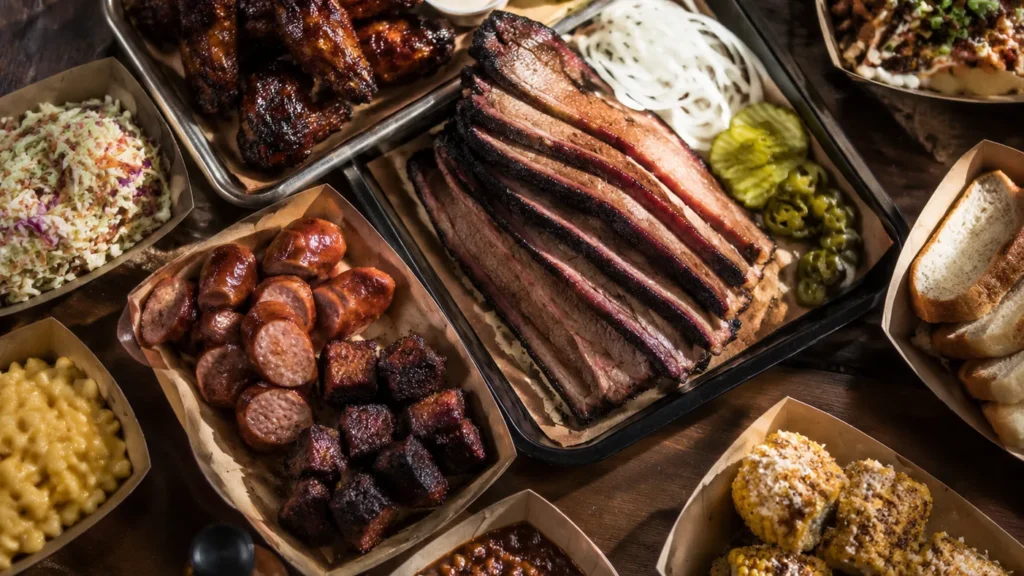 Editorial photo of bbq food truck