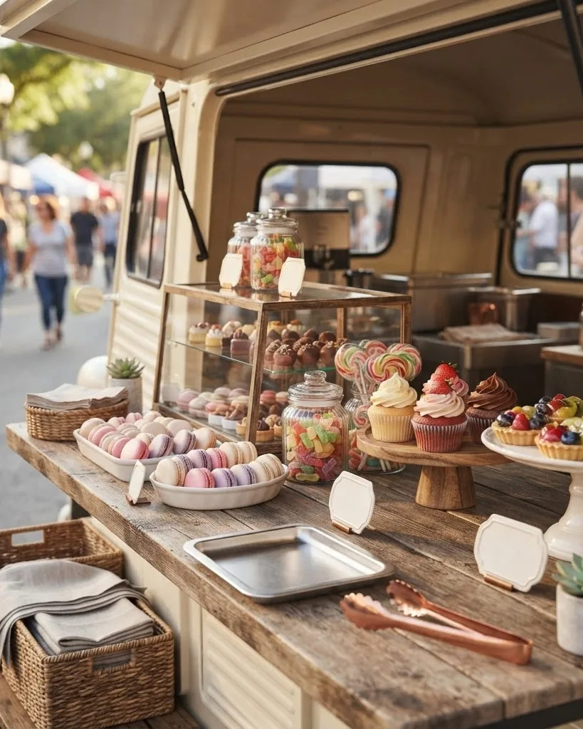 Detail view of popular dessert truck concepts and what they need