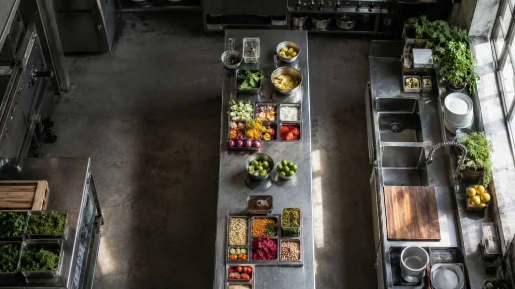 Editorial photo of food truck commissary