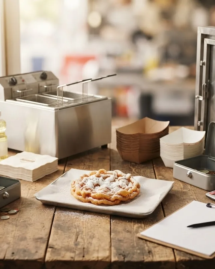 Close-up illustrating what a funnel cake truck actually costs to start