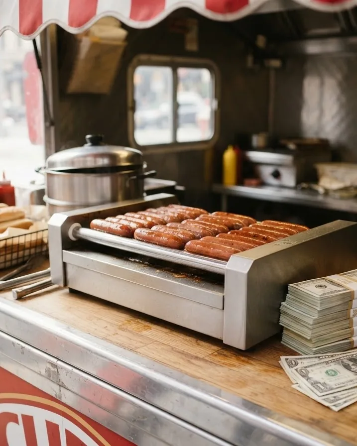 Close-up illustrating what a hot dog truck really costs to start