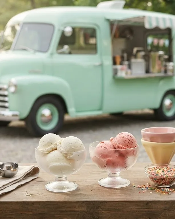 Close-up illustrating what an ice cream truck rental actually gets you