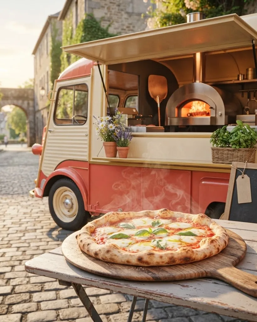 Close-up illustrating what a pizza food truck for sale actually means