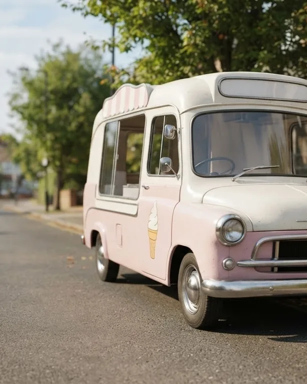 Detail view of powering a Soft Serve Ice Cream Truck